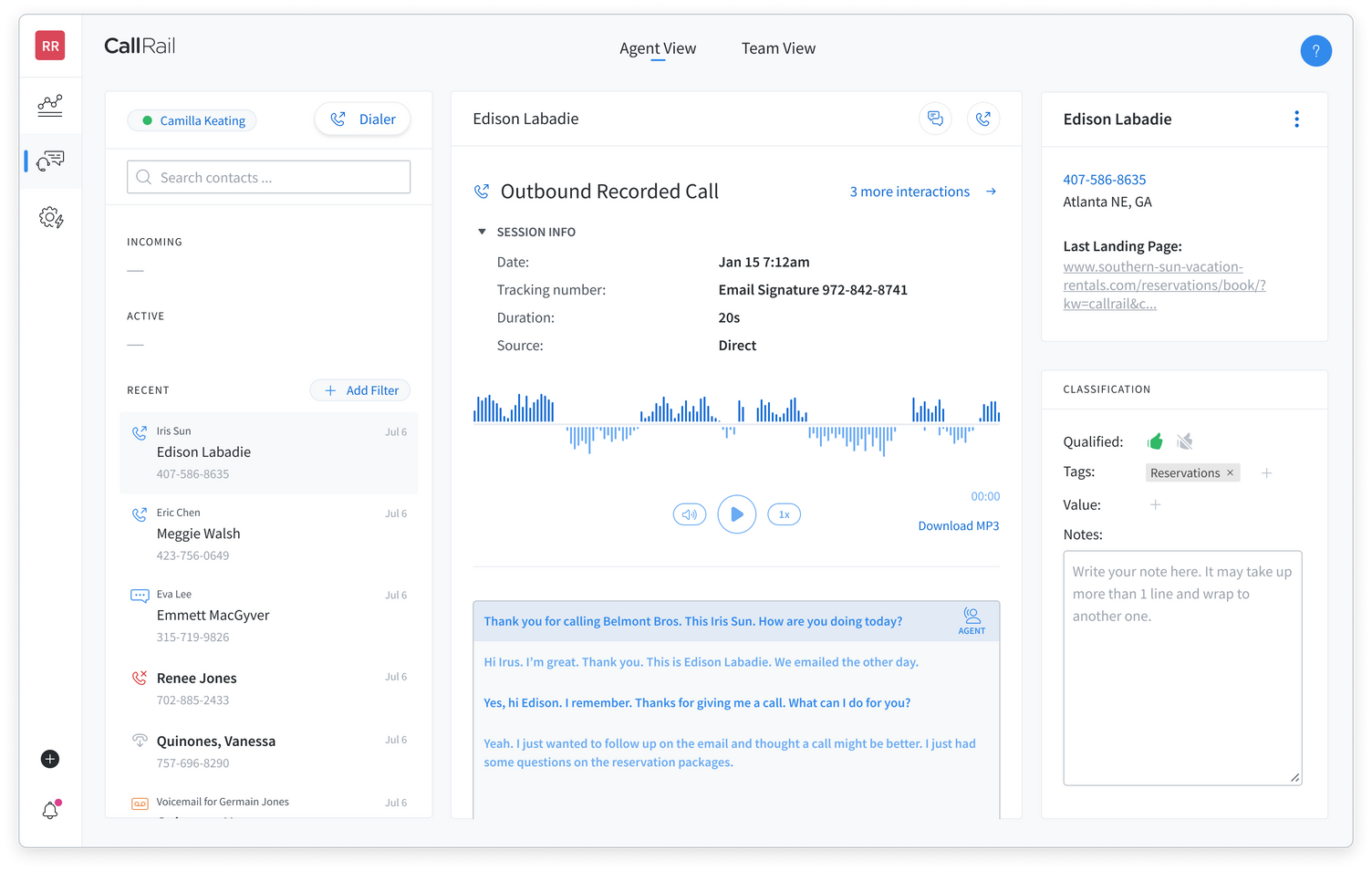 Lead Center overview CallRail Help Center